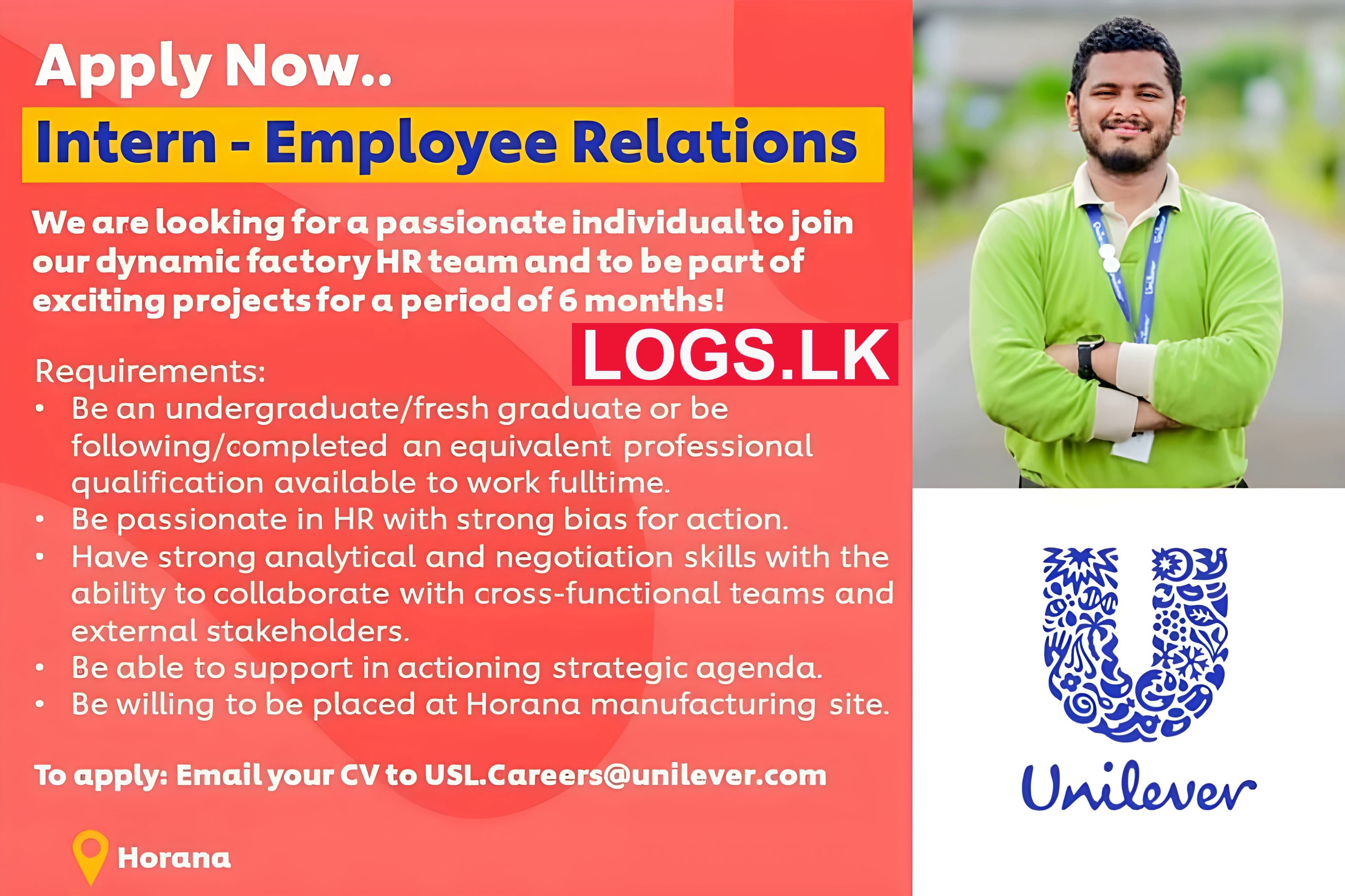 Unilever Internship 2023 in Sri Lanka Details, Application Form